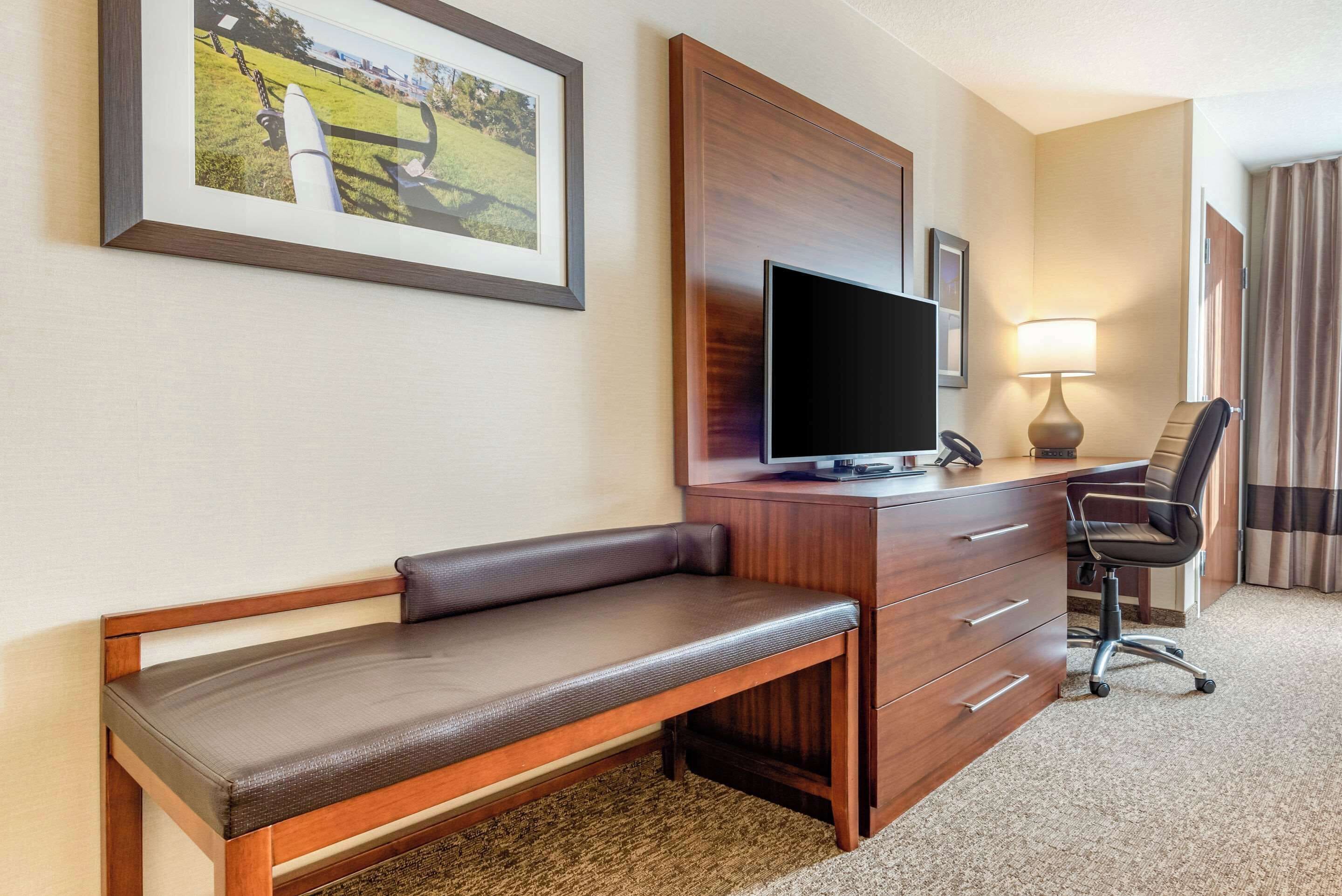 suite, 1 king bed with sofa bed, non smoking | desk, laptop workspace, iron/ironing board, free wifi