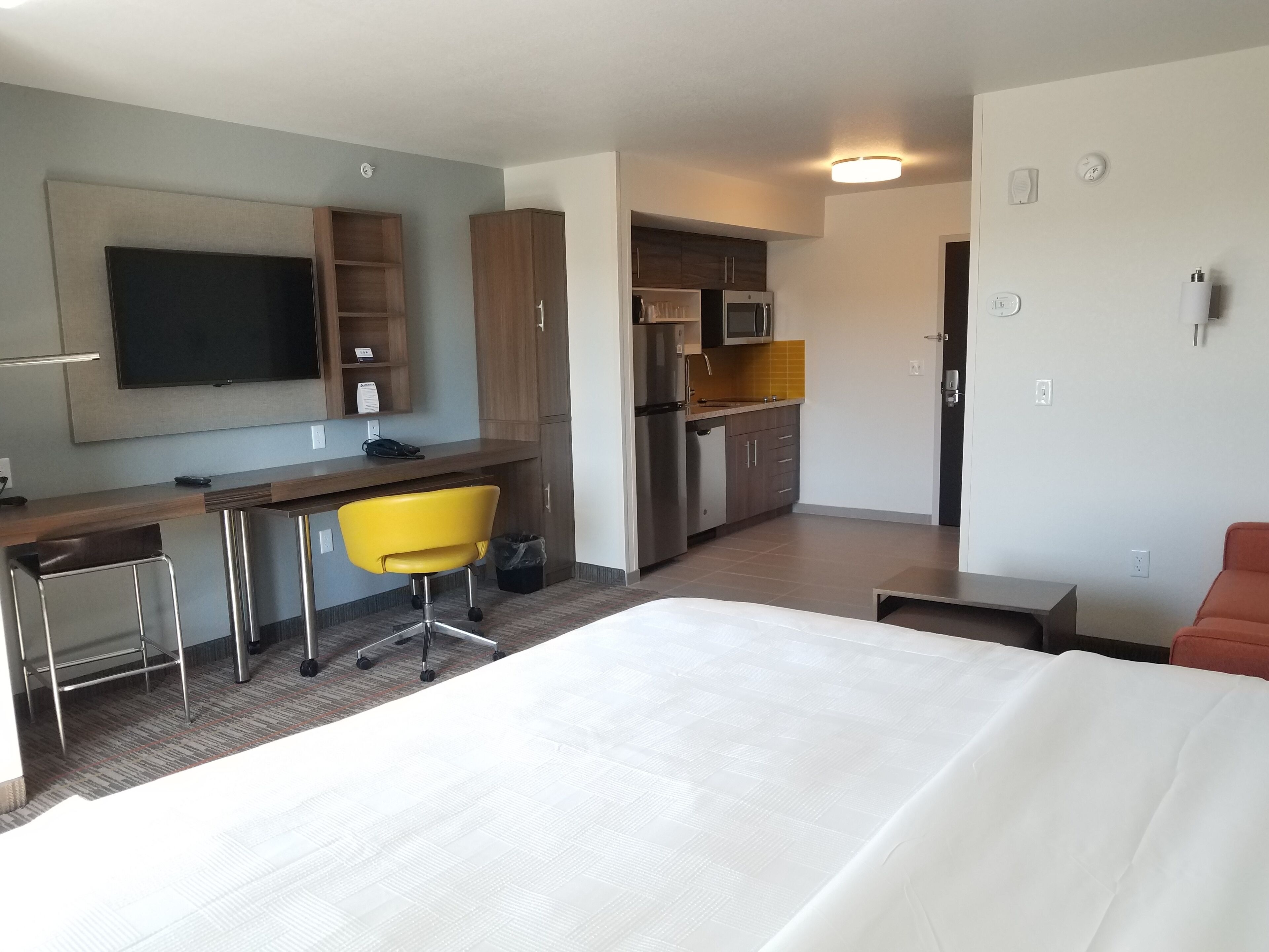 room, 1 king bed with sofa bed, non smoking (efficiency) | desk, laptop workspace, blackout curtains, iron/ironing board