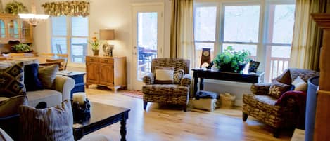 Una televisión, una chimenea, un reproductor de DVD