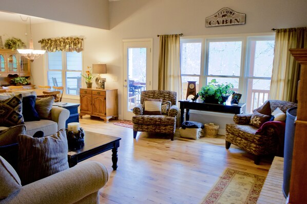 TV, fireplace, DVD player