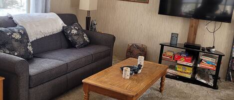 Smart TV, DVD player, video library