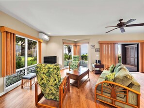 Living area - Ocean Views w/Lanai and Laundry-Kanaloa at Kona (KAILUA-KONA)