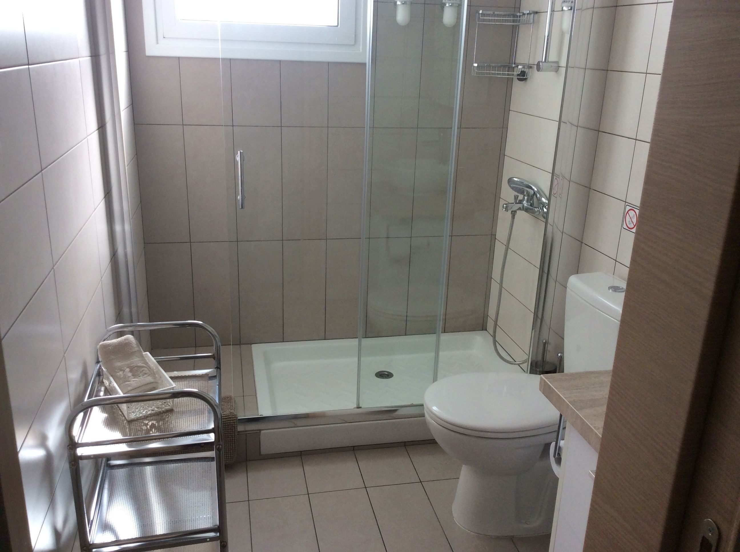 hair dryer, towels, toilet paper