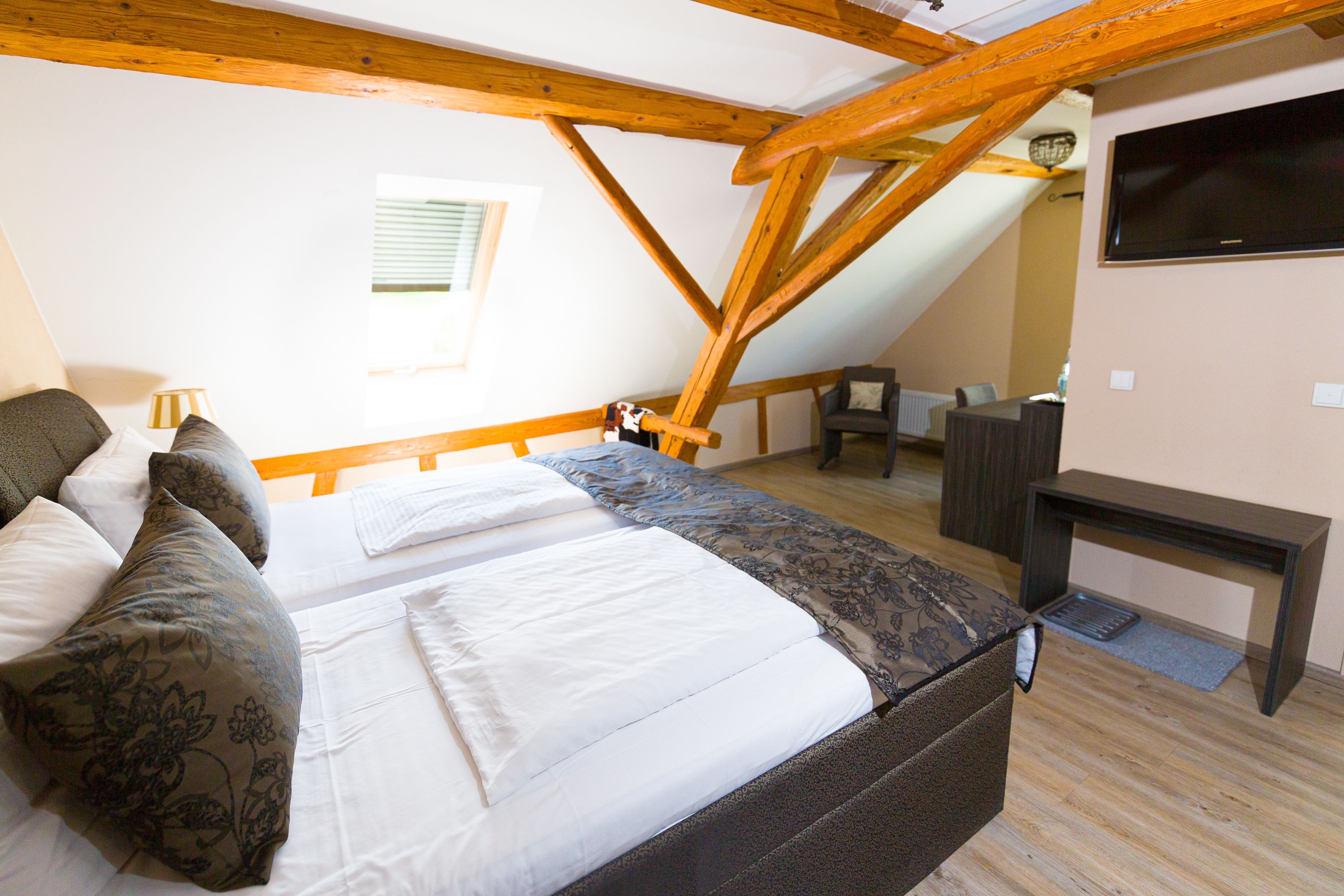 desk, blackout curtains, iron/ironing board, free wifi