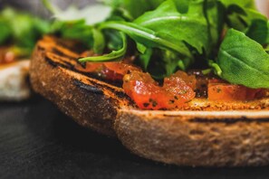 Lunch and dinner served, local cuisine