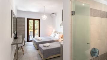 Frette Italian sheets, premium bedding, memory-foam beds, minibar