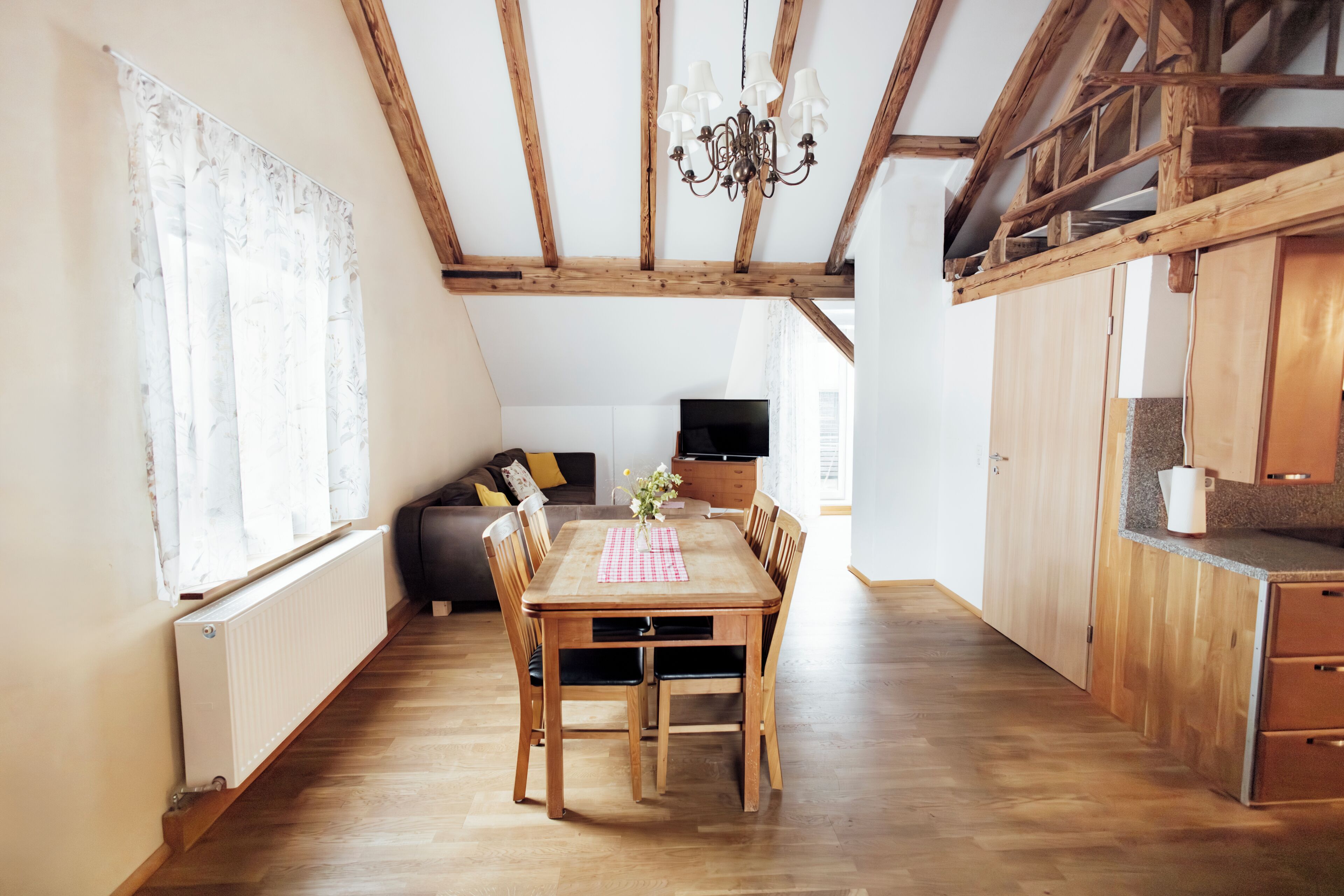Apartment, 2 Schlafzimmer (exkl. Reinigungsgebühr) | Wohnbereich | LCD-Fernseher