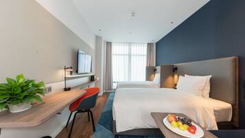 In-room safe, desk, blackout curtains, soundproofing