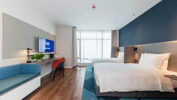 In-room safe, desk, blackout curtains, soundproofing