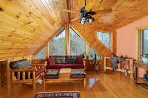 Smart TV, fireplace, video games, books