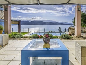 Pool - The newly built stone Villa Christy (Lefkas,Greece, Ionian Islands)