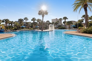 A heated pool