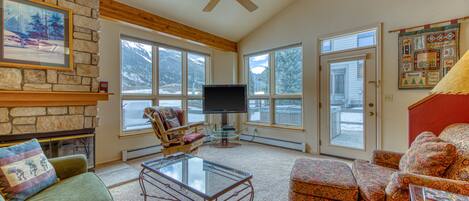 電視、壁爐、書籍