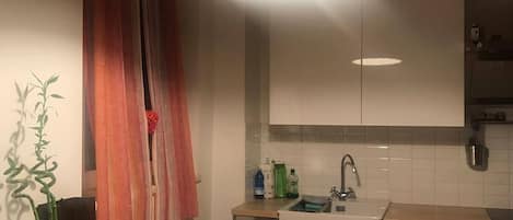 Kühlschrank, Ofen, Geschirrspüler, Wasserkocher mit Kaffee-/Teezubehör