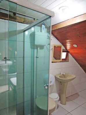 Basic Shared Dormitory, Men only | Bathroom | Shower, towels, toilet paper