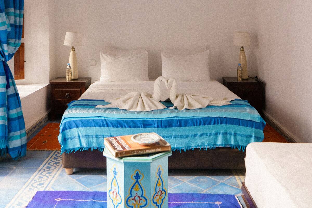 Premium bedding, down comforters, pillowtop beds, blackout drapes