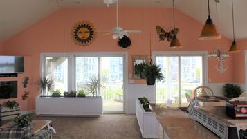 Individually decorated, individually furnished, iron/ironing board