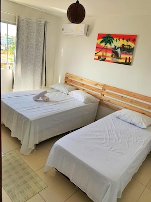 2 bedrooms, rollaway beds, bed sheets