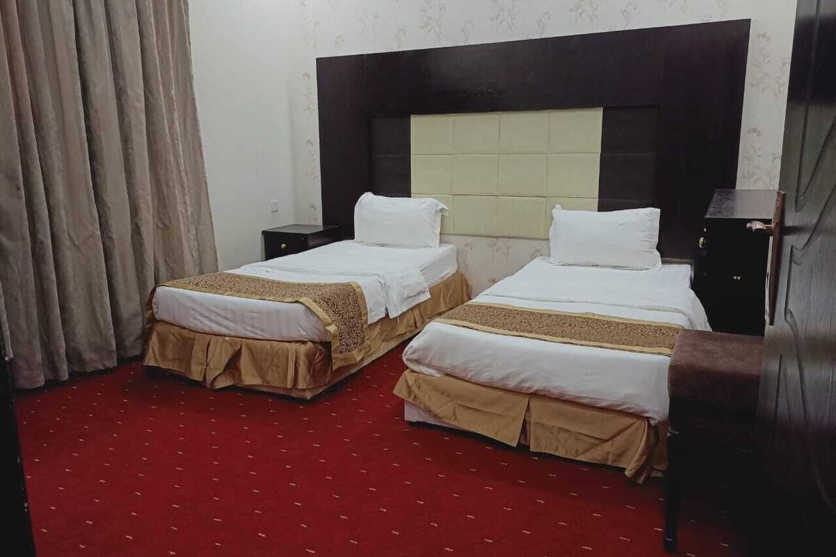 Blackout curtains, soundproofing, free WiFi, bed sheets