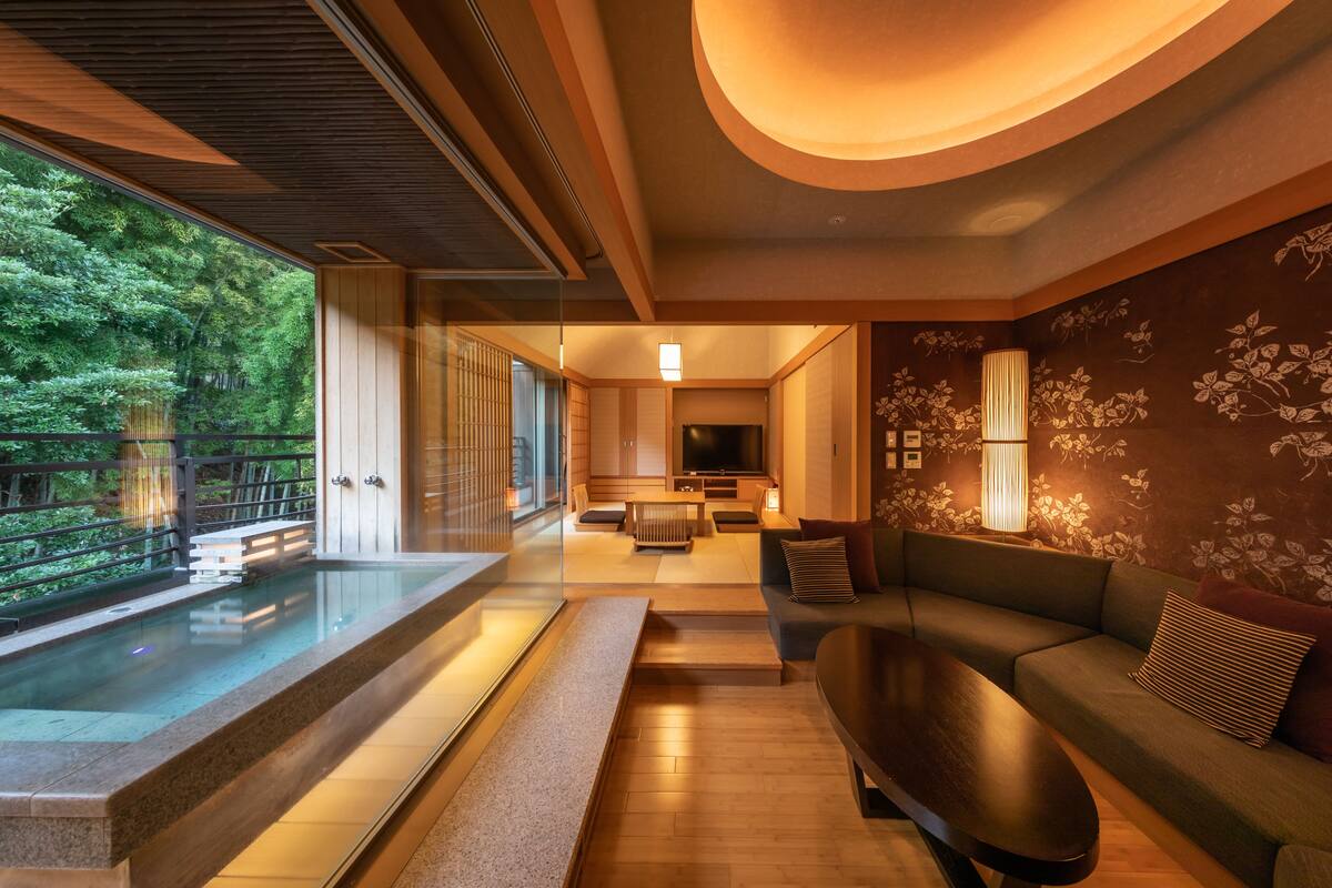 Japanese Style Room with Private Hot Spring, Bamboo Forest View, (rocca, KATARI), Non-Smoking | In-room safe, WiFi (free)