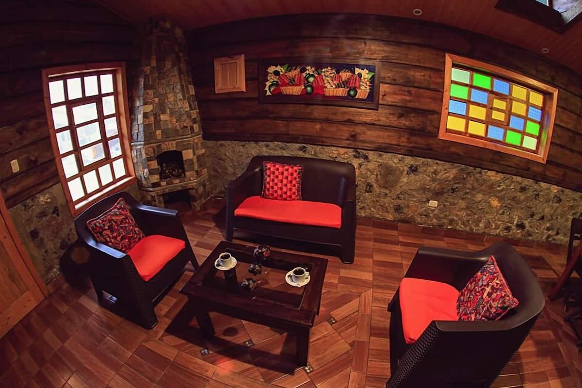 family cabin, mountain view | living room | 38-inch lcd tv with cable channels