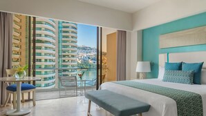 Chambre Deluxe, 1 très grand lit, vue partielle sur l'océan