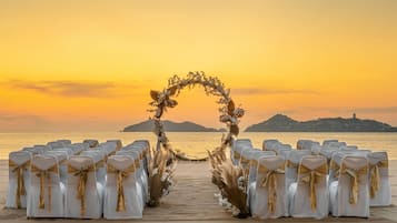 Outdoor banquet area