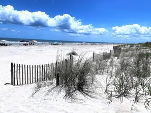 Beach nearby, sun-loungers, beach towels