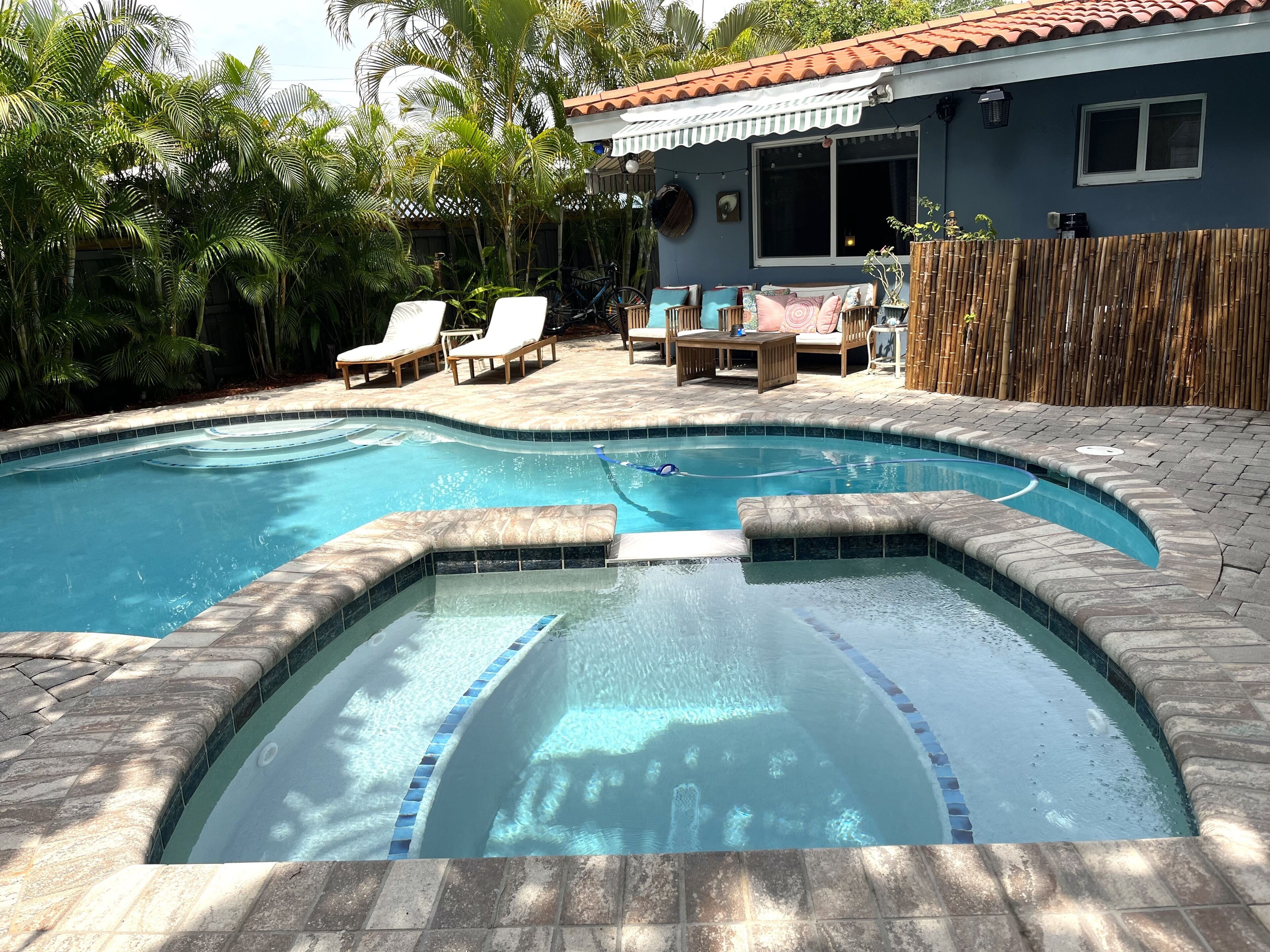 Outdoor pool, a heated pool