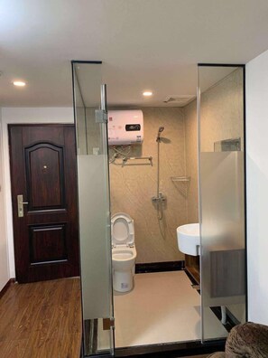 Elite Double Room | Bathroom | Shower, free toiletries, hair dryer, towels