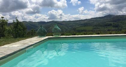 Authentisches Steinhaus im Herzen des Piemont - mit Pool und wilder Aussicht