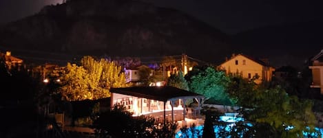 Front of property – evening/night