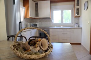 Fridge, microwave, oven, dishwasher - BILLIAS HOUSE VOURVOUROU 4-room house, 8 people with great views of the sea (vourvourou)