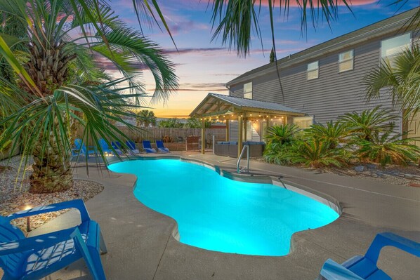 A heated pool