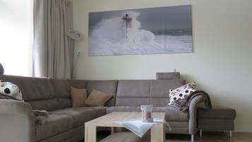 TV, DVD player, music library