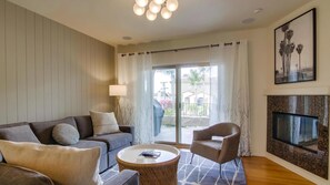 TV, fireplace, video games, stereo