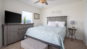 3 soverom, strykejern/-brett, reiseseng for barn og wi-fi