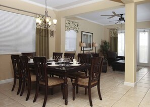 Dining - Luxury Villa, 5 Bedrooms: Minutes from Disney & in the Reunion resort (Reunion)