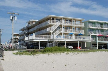 View of building from beach.