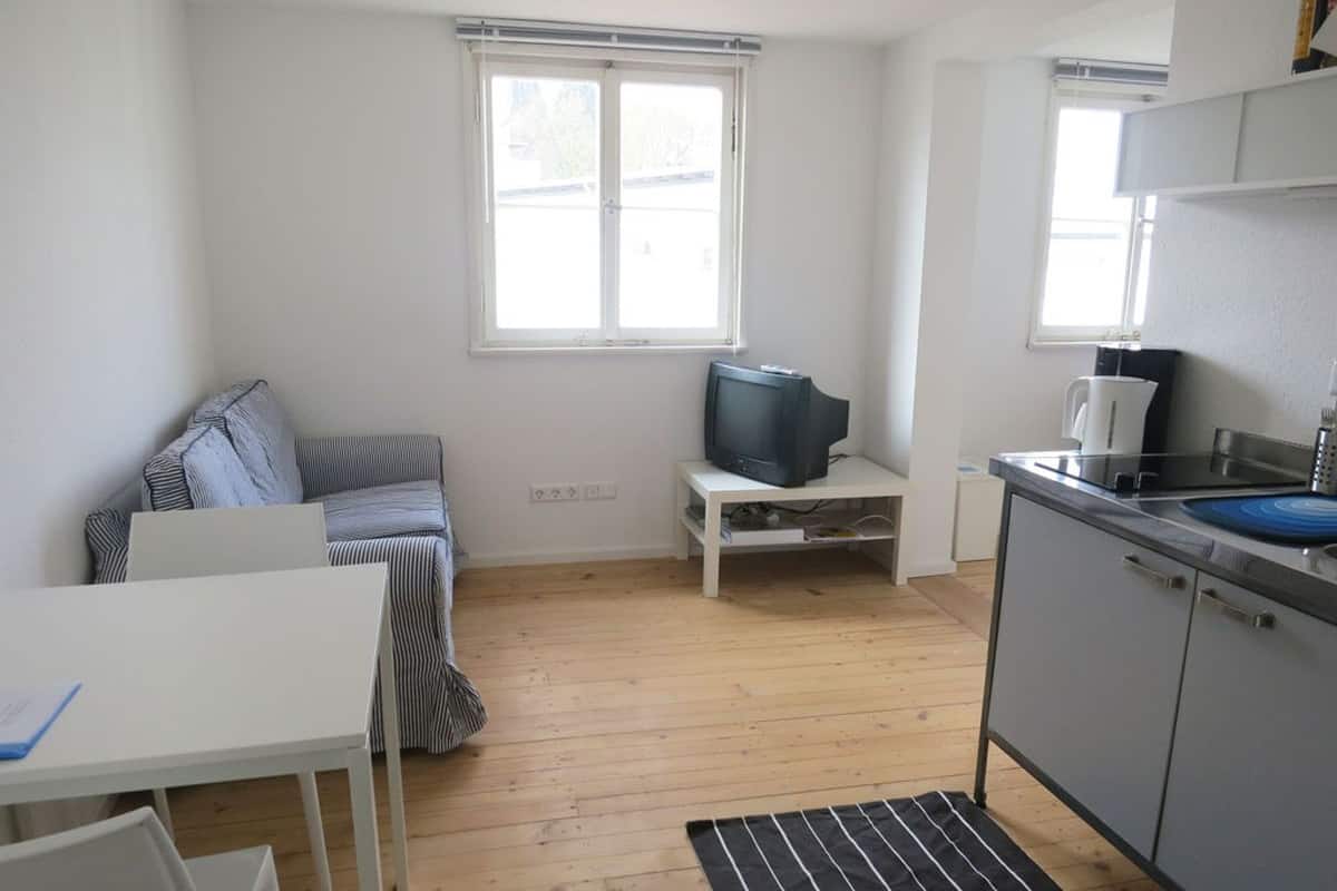 Apartment, 1 Bedroom (Hellblau) | Living room