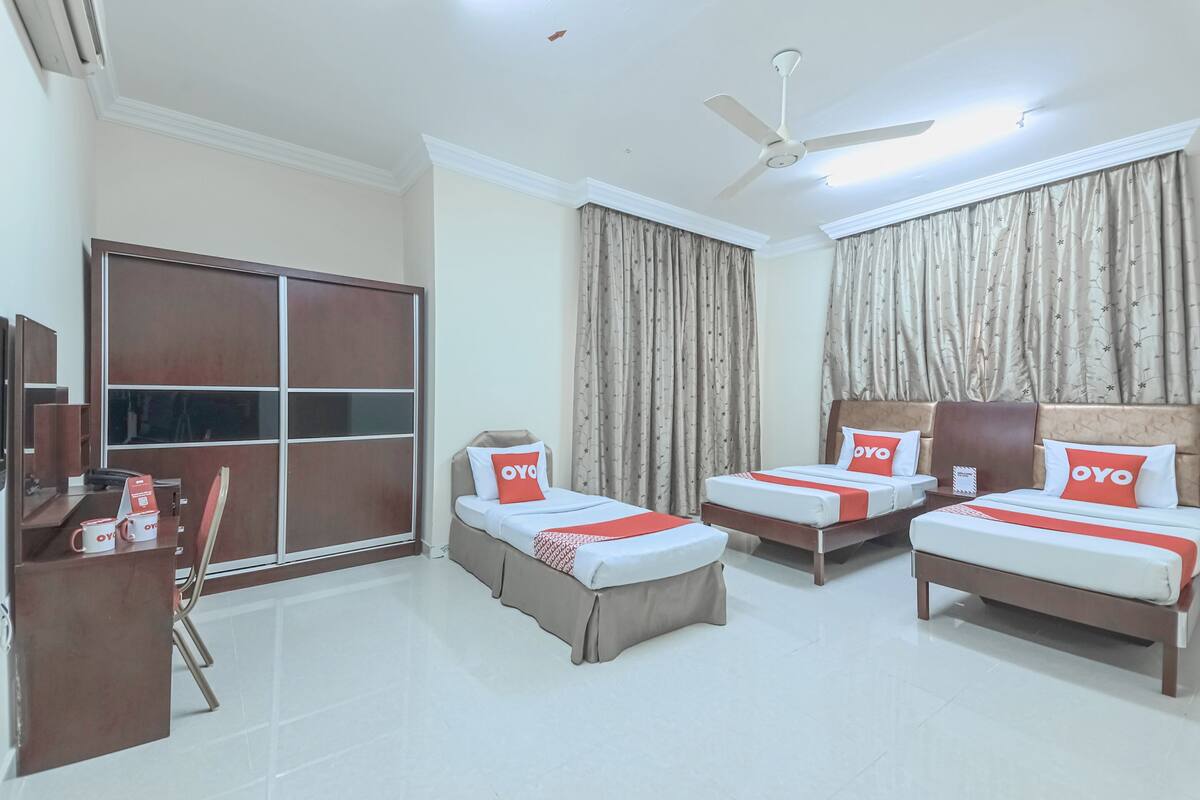 In-room safe, desk, laptop workspace, blackout drapes