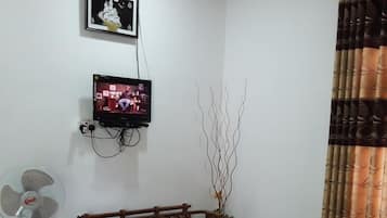 30-inch flat-screen TV with satellite channels, LED TV