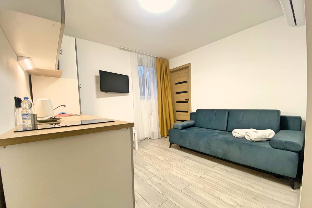 Blackout curtains, iron/ironing board, free WiFi, bed sheets
