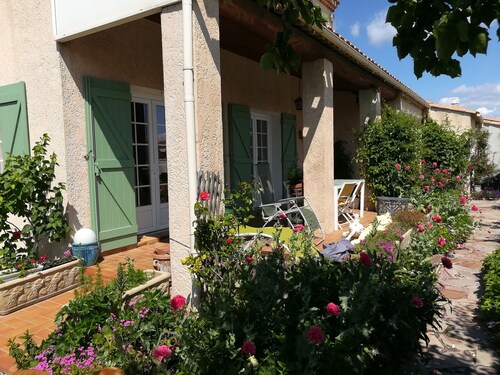 South villa with pool