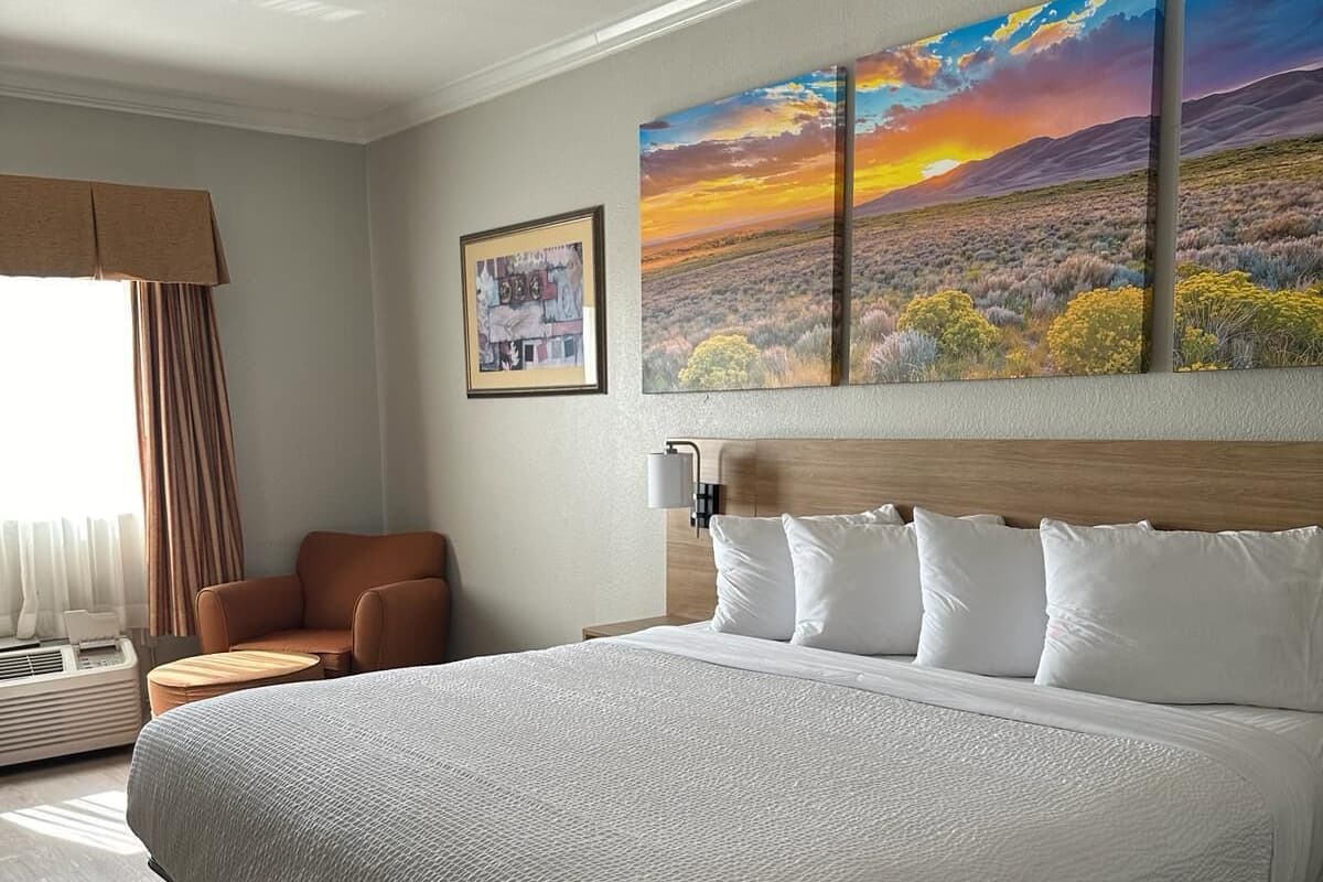 Muebles diferentes, escritorio y cortinas blackout