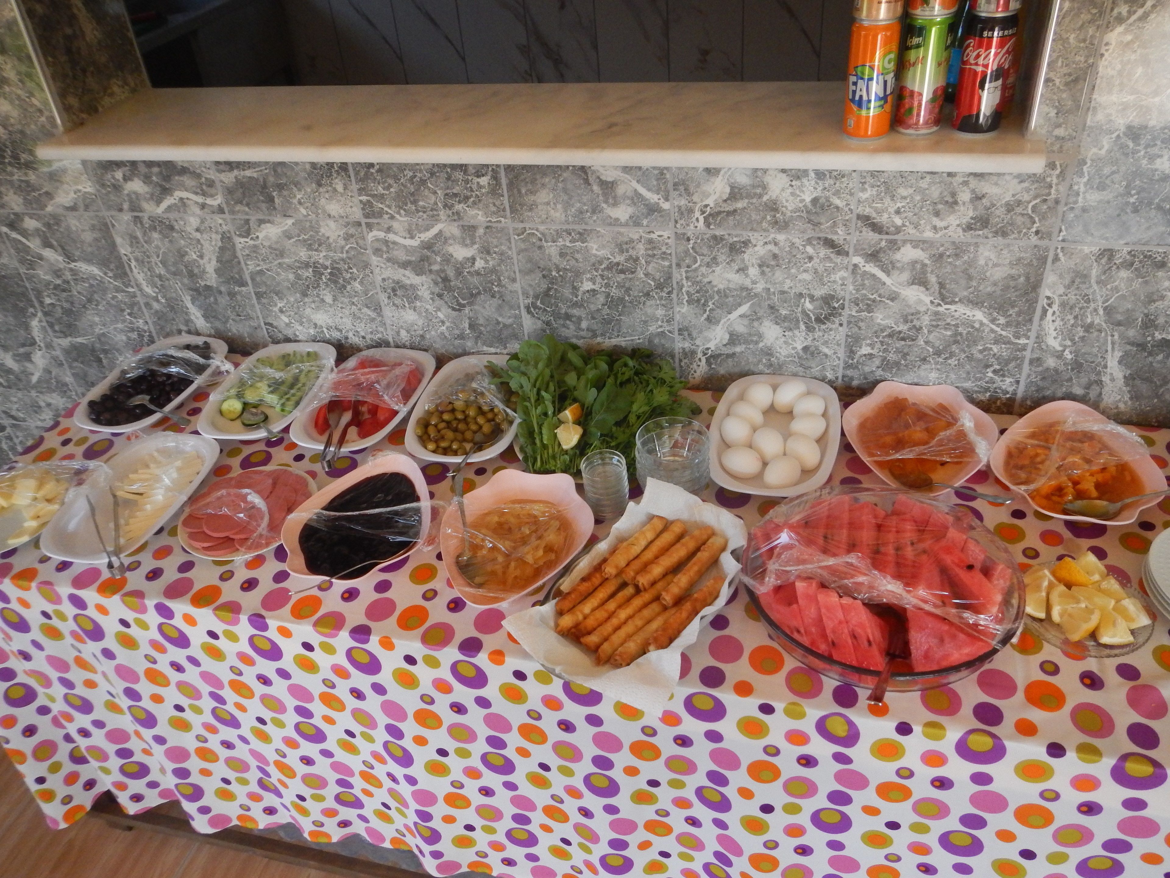 뷔페 아침 식사