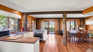 Fridge, microwave, oven, toaster