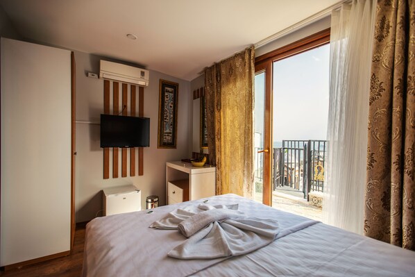 Chambre Double, terrasse, vue mer