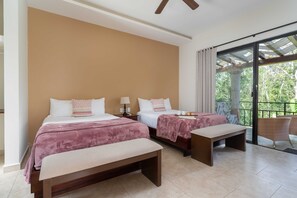 4 bedrooms, in-room safe, iron/ironing board, travel cot