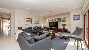 Smart TV, fireplace, video games, Netflix